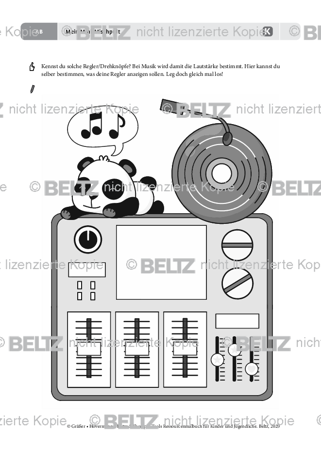 Ressourcenmalbuch Mein Mini Mischpult Psychotherapie Tools