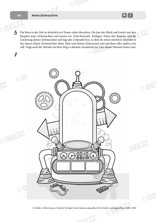 Ressourcenmalbuch Meine Zeitmaschine Psychotherapie Tools