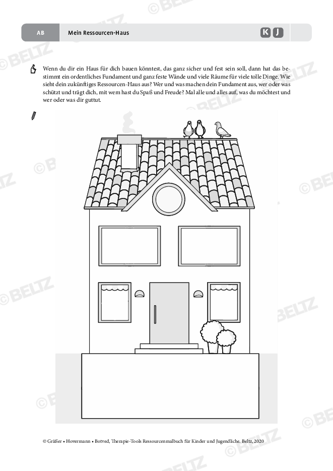 Ressourcenmalbuch Mein Ressourcen Haus Psychotherapie Tools