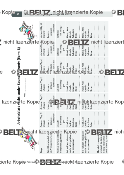 Anti Stress Training Selbstbeobachtung Entspannung PMR Form B