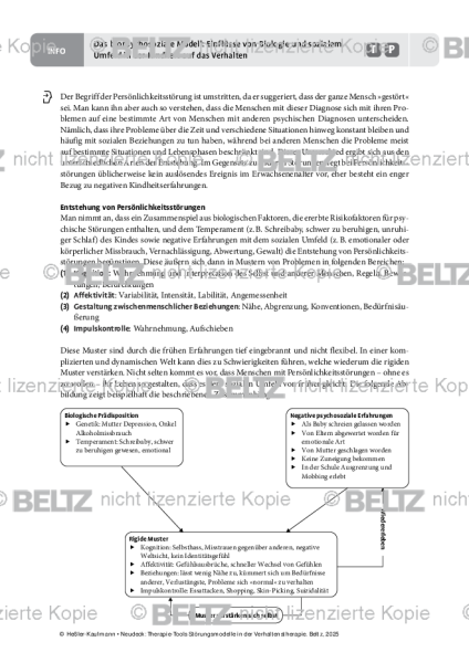 Störungsmodelle: Biopsychosoziales Modell: Einflüsse von Biologie und sozialem Umfeld in der Kindhe