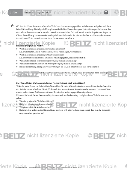Psychoonkologie: Unterstützungsverhalten