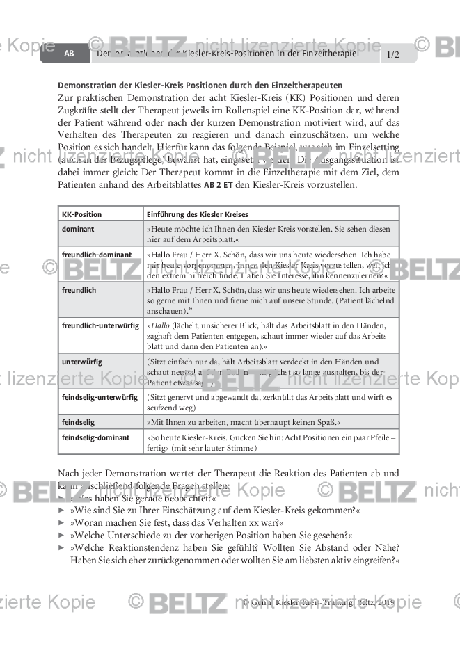KieslerKreisTraining Demonstration des KieslerKreises im