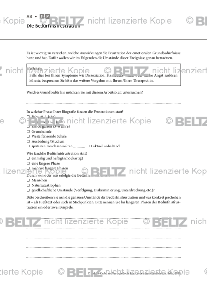 Emotionale Grundbedürfnisse: Die Bedürfnisfrustration
