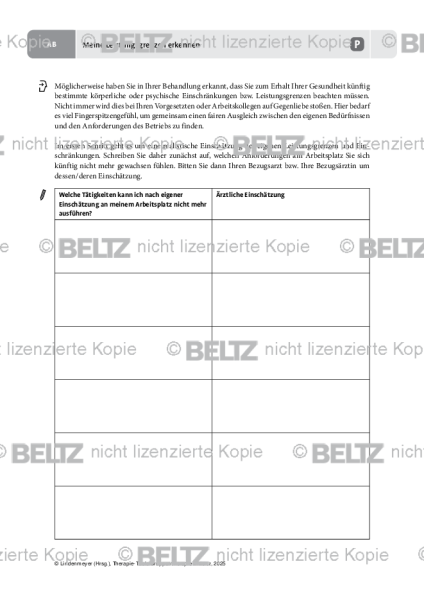 Gruppentherapie: Meine Leistungsgrenzen erkennen