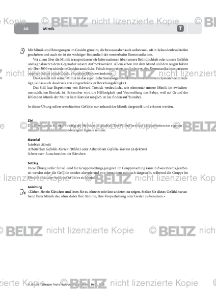 Ressourcenaktivierung: Mimik