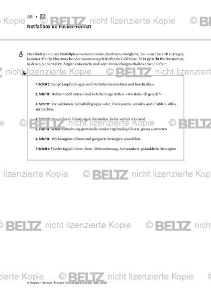 Angststörungen: Notfallbox im Pocket-Format