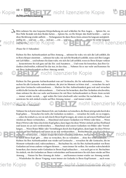 Suizidalität: Achtsamkeitsübung