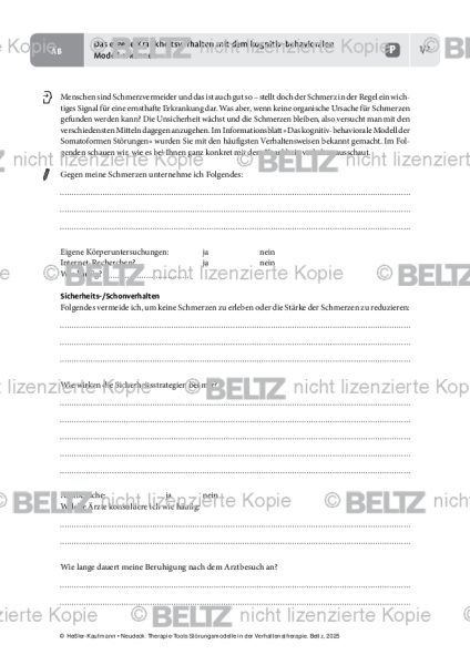 Störungsmodelle: Das eigene Krankheitsverhalten mit dem kognitiv-behavioralen Modell erkennen
