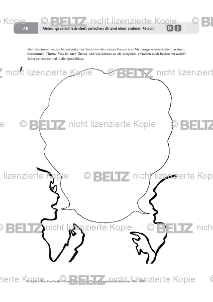 Therapeutisches Schreiben: Meinungsverschiedenheit zwischen dir und einer anderen Person