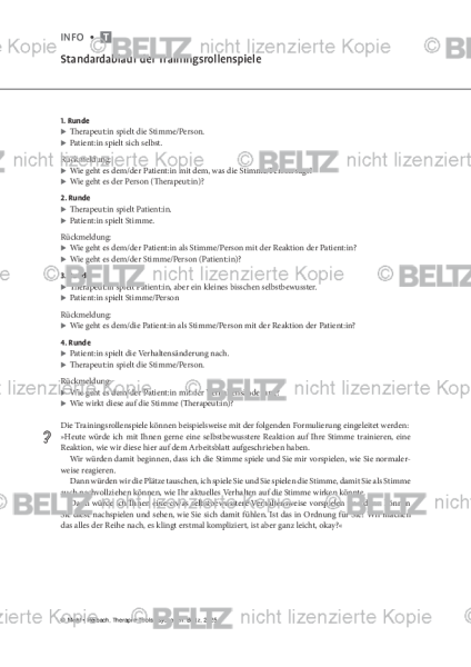 Psychosen: Standardablauf der Trainingsrollenspiele