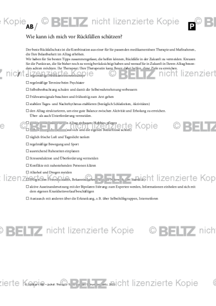 Bipolare Störungen: Wie kann ich mich vor Rückfällen schützen?
