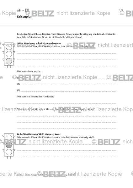 Motivierende Gesprächsführung: Krisenplan