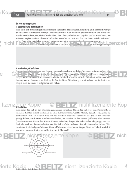 Kiesler-Kreis-Training: Konflikttraining: Anleitung für die Situationsanalyse