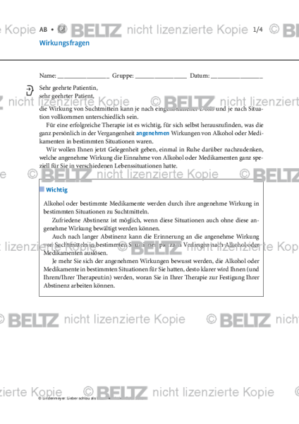 Alkoholabhängigkeit: Wirkungsfragen