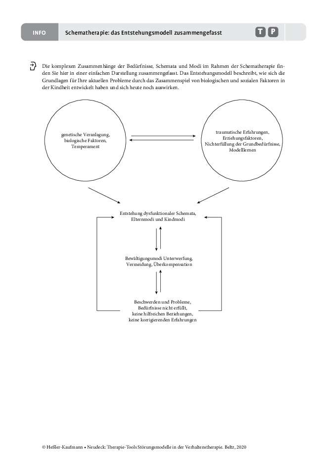 Störungsmodelle Schematherapie Das Entstehungsmodell Zusammengefasst Psychotherapietools 5598