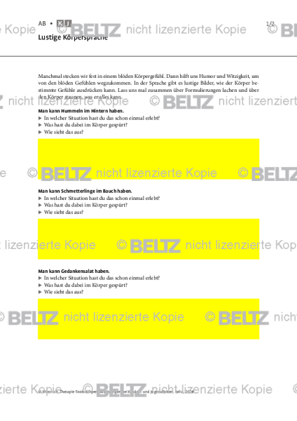 Körperbildstörungen bei Kindern und Jugendlichen: Lustige Körpersprache