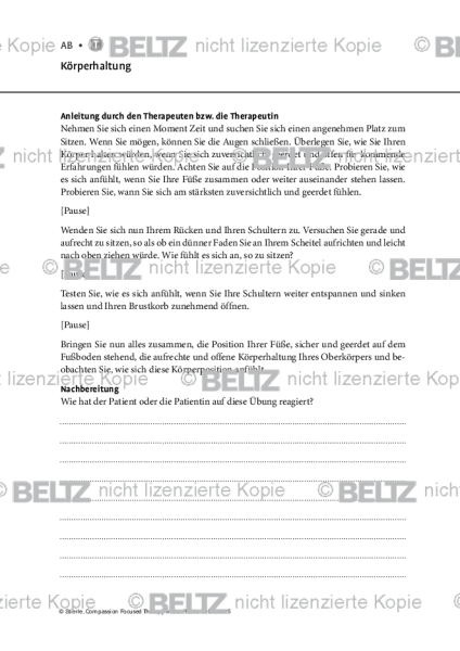 Compassion Focused Therapy: Körperhaltung