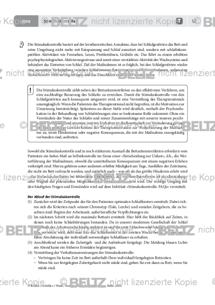 Stimuluskontrolle bei Schlafstörungen