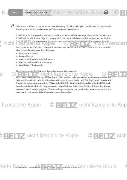 Psychoonkologie: Interventionen PEACE