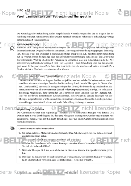 DBT: Vereinbarungen zwischen Patient:in und Therapeut:in