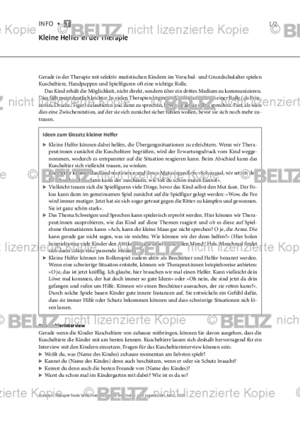 Selektiver Mutismus: Kleine Helfer in der Therapie