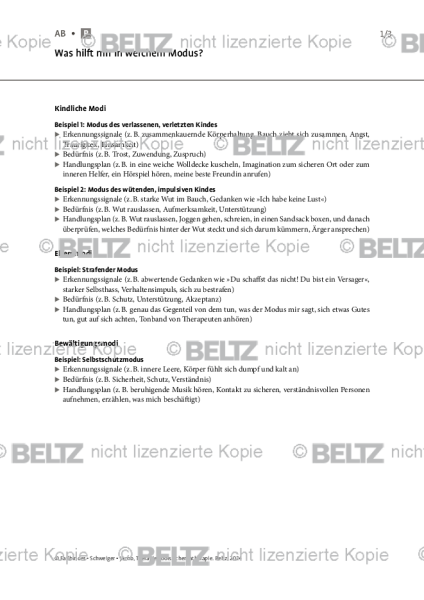 Schematherapie: Was hilft mir in welchem Modus?