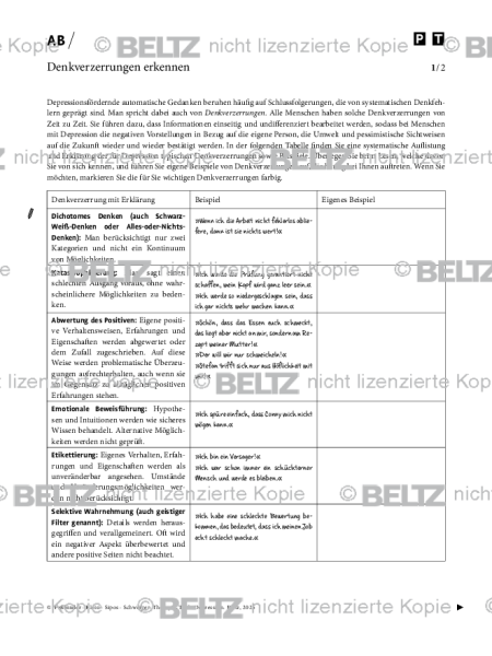 Depression: Denkverzerrungen erkennen