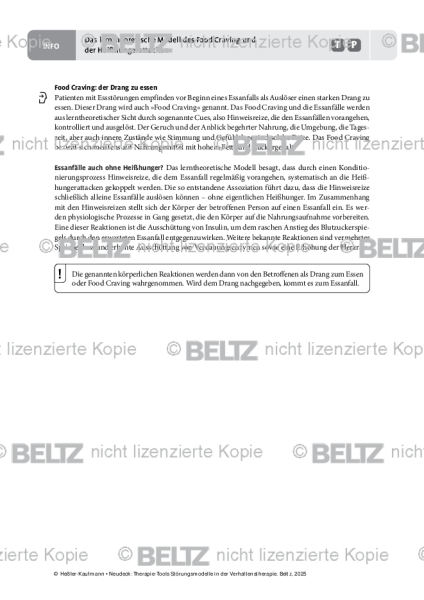 Störungsmodelle: Das lerntheoretische Modell des Food Craving und der Heißhungerattacken