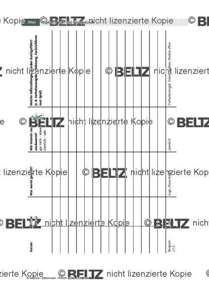 THOP: Tagebuch: Spiel- und Übungsstunde