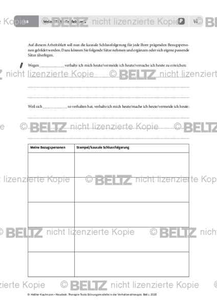 Störungsmodelle: Mein CBASP-Teufelskreis