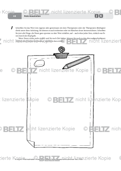 Therapeutisches Schreiben: Freie Assoziation