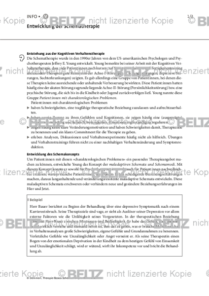 Schematherapie: Entwicklung der Schematherapie