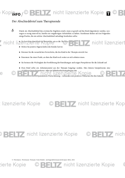 Kinder- und Jugendlichenpsychotherapie: Der Abschiedsbrief zum Therapieende