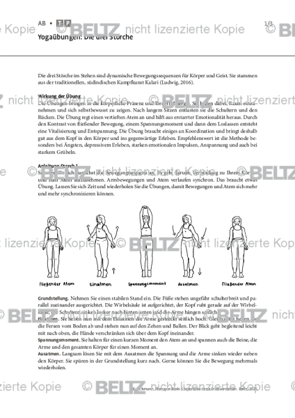 Körperorientierte Interventionen: Yogaübungen – Die drei Störche