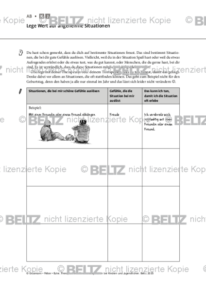 Emotionsregulation (K/J): Lege Wert auf angenehme Situationen