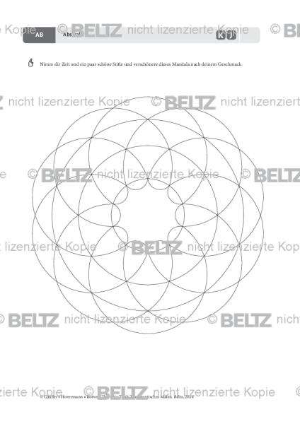 Therapeutisches Malen: Abstraktes Mandala 1