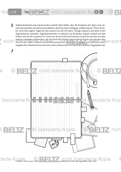 Ressourcenmalbuch: Tagebuchschreiben