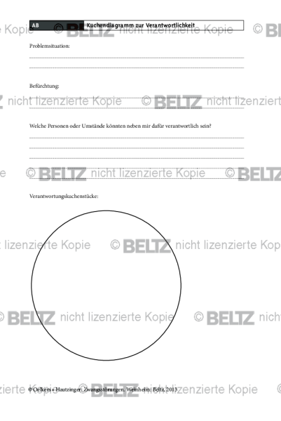 Zwangsstörungen: Kuchendiagramm zur Verantwortung