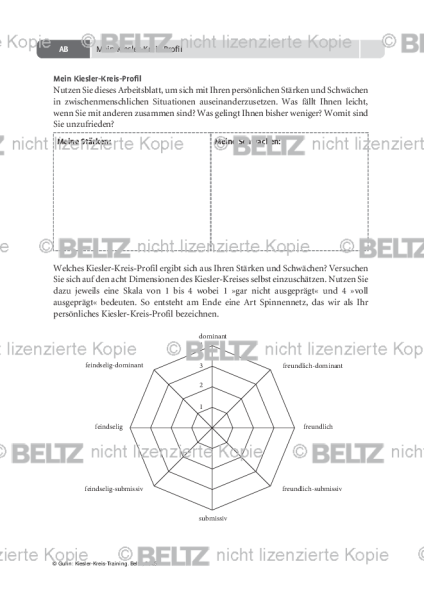 Kiesler-Kreis-Training: Mein Kiesler-Kreis-Profil