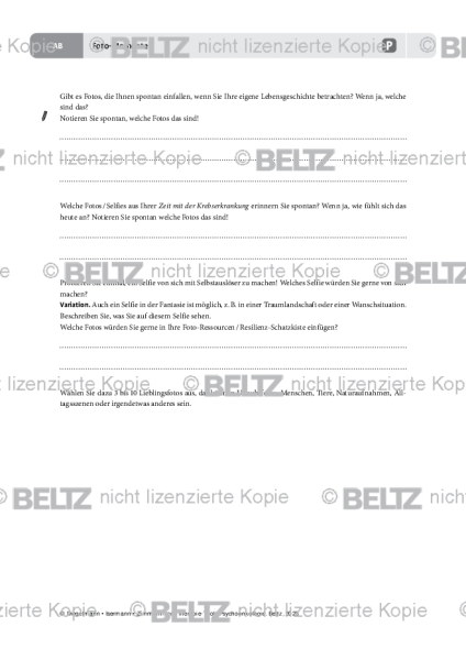 Psychoonkologie: Foto-Momente