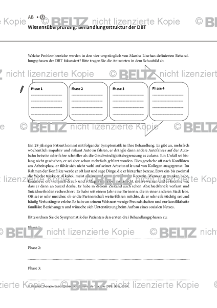 DBT: Wissensüberprüfung – Behandlungsstruktur