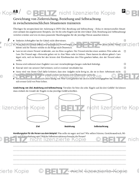 Depression: Gewichtung von Zielerreichung, Beziehung und Selbstachtung im Kontakt mit anderen