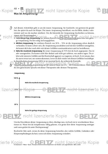 Emotionsregulation (K/J): Was ist Anspannung? (Jugendliche)