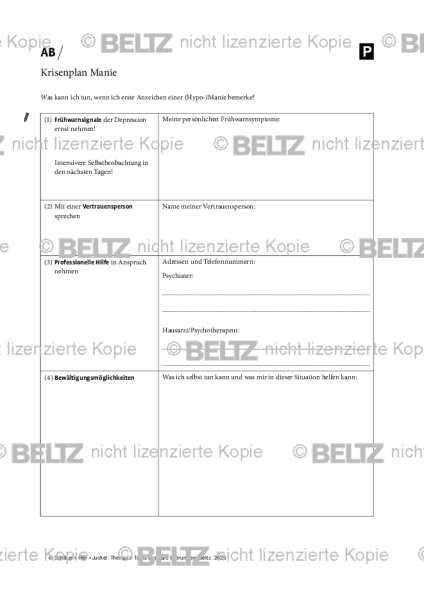 Bipolare Störungen: Krisenplan Manie