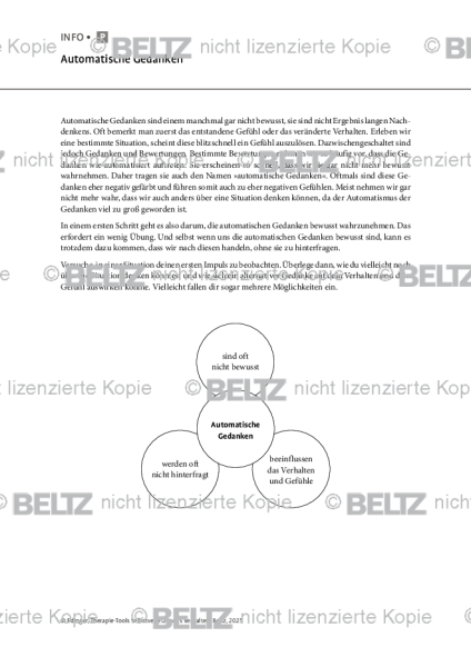 Selbstverletzendes Verhalten: Automatische Gedanken