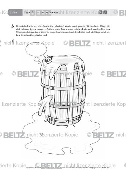 Ressourcenmalbuch: Es reicht! Das überlaufende Fass