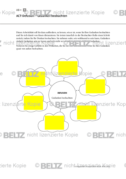 Trauer: ACT-Defusion – Gedanken beobachten
