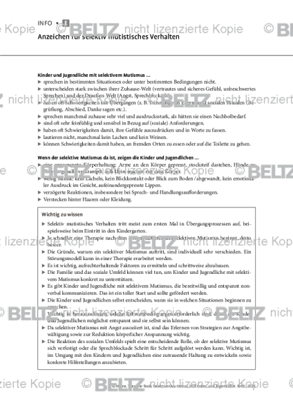 Selektiver Mutismus: Anzeichen für selektiv mutistisches Verhalten