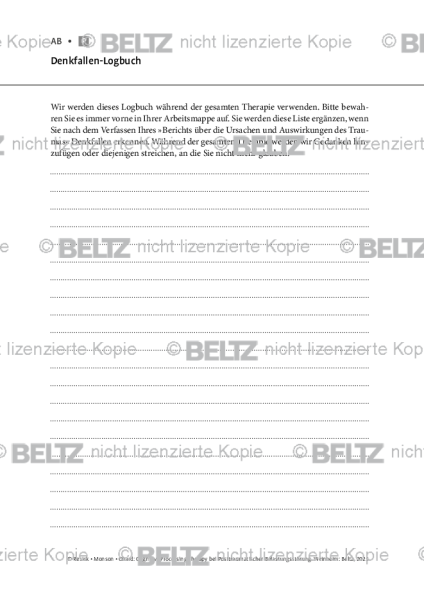 CPT bei PTBS: Denkfallen-Logbuch